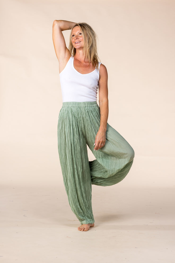 Harem Pants in Pure Cotton Hand Dyed