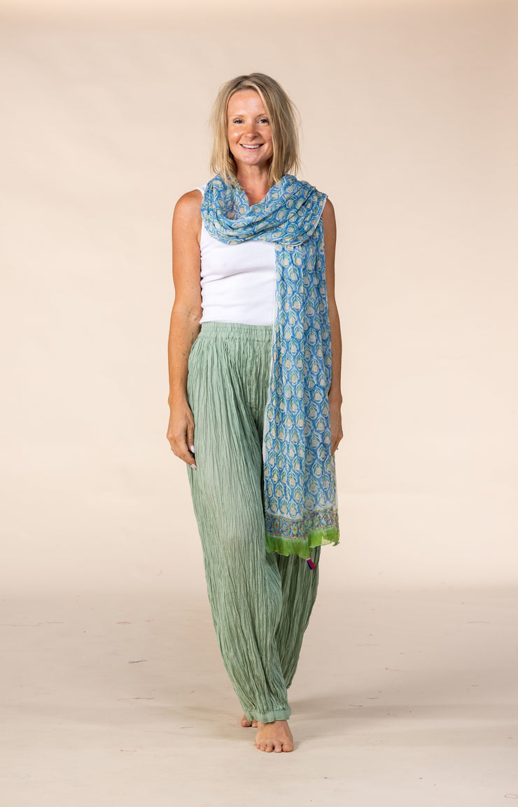 Harem Pants in Pure Cotton Hand Dyed