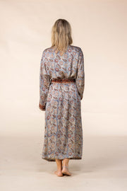 New Nila's Dressing Gown in Hand Block Printed Pure Cotton SS2025 Only Size S/M