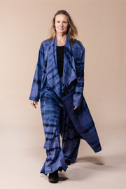 Nellore Jacket Hand Dyed Shibori in Cotton Jersey - AW 2023