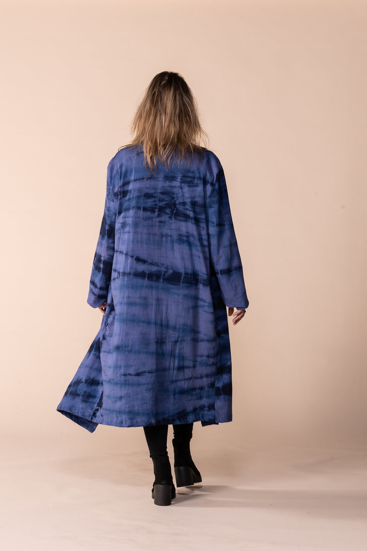 New Nellore Jacket Hand Dyed Shibori in Cotton Jersey - AW 2023