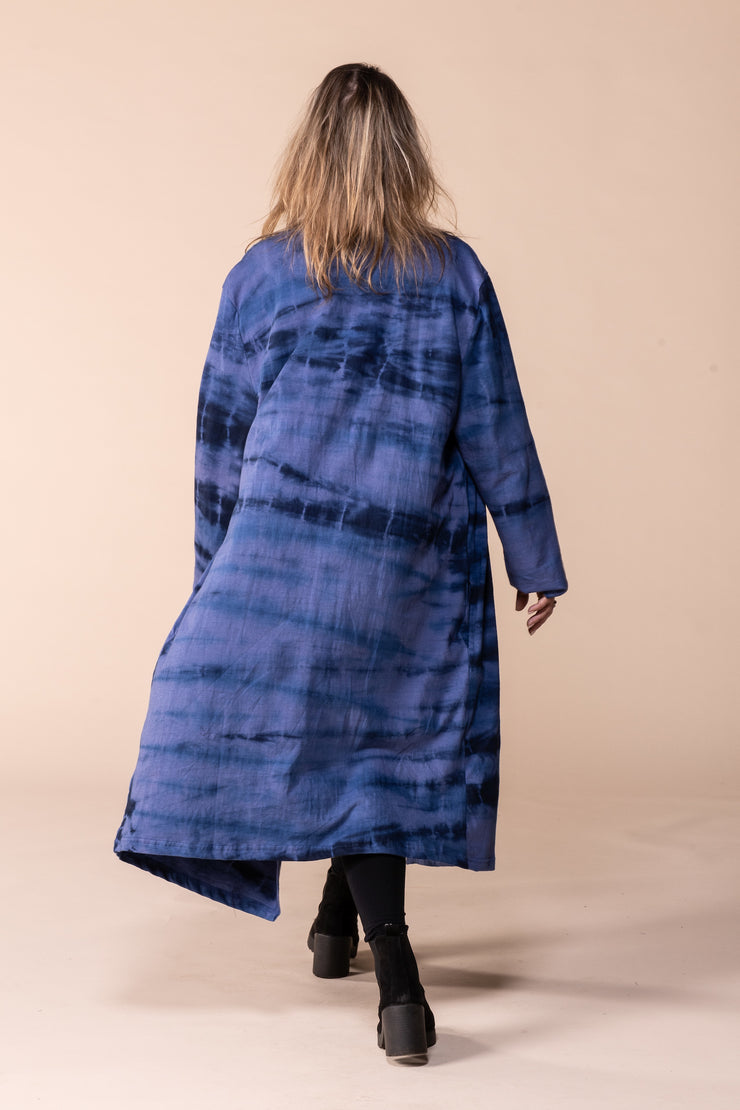 Nellore Jacket Hand Dyed Shibori in Cotton Jersey - AW 2023