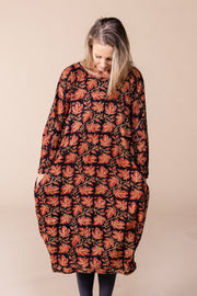 New Farah Dress Hand Block Printed Jersey  - AW 2023