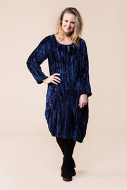 New Roshan Dress in Crushed Velvet  - AW 2023