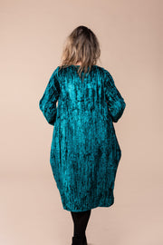 New Roshan Dress in Crushed Velvet  - AW 2023