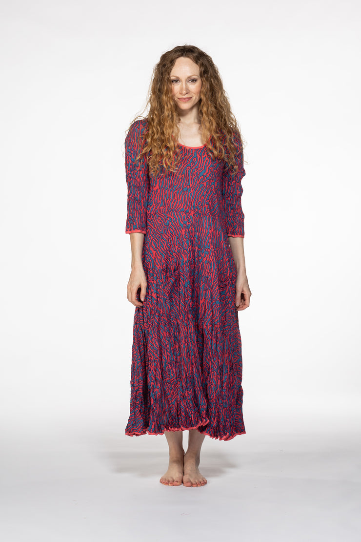 Ruby Sun Dress Hand Block Printed Pure Cotton