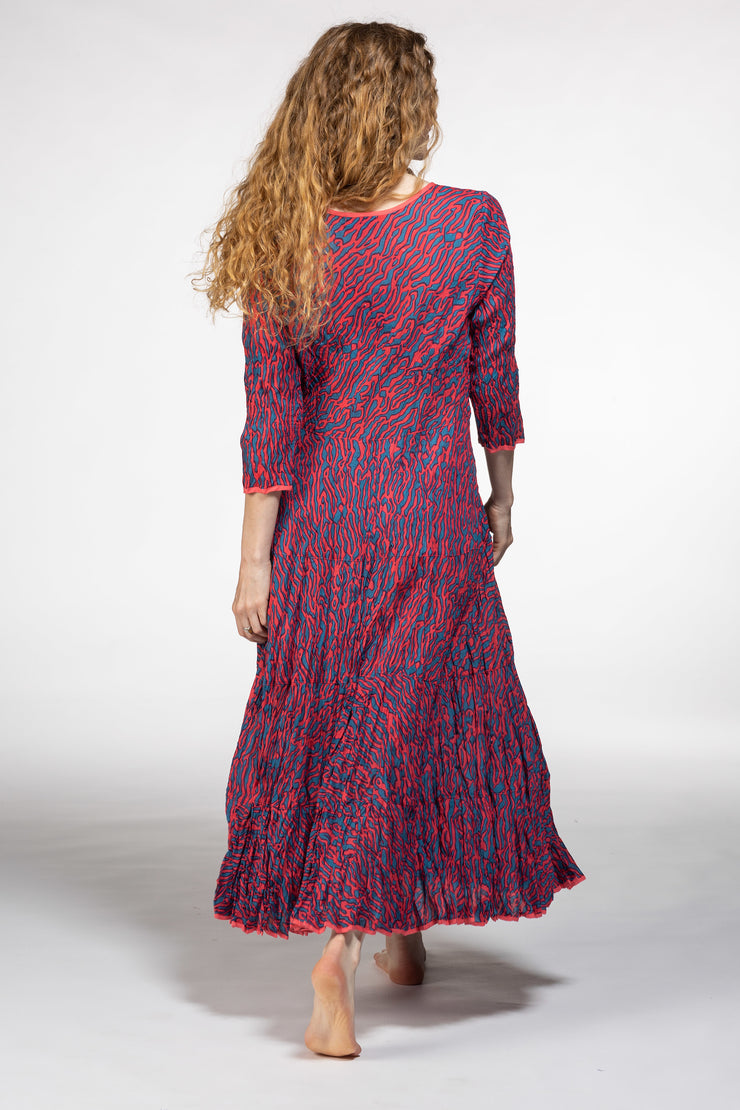 Ruby Sun Dress Hand Block Printed Pure Cotton
