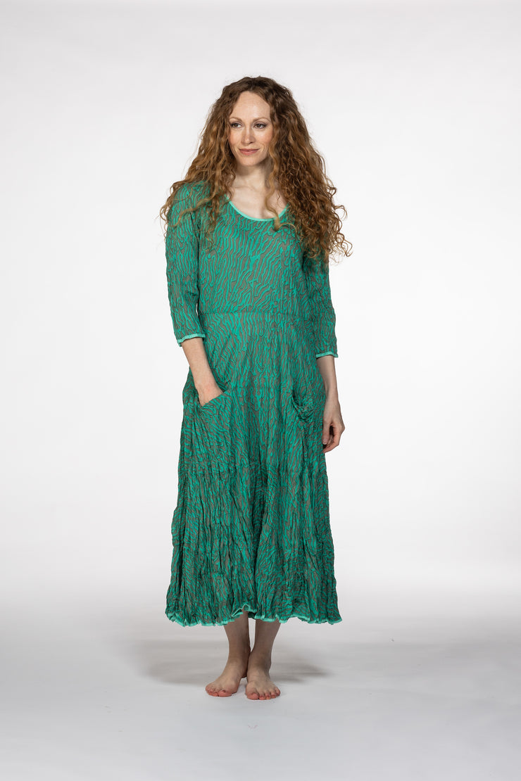 Ruby Sun Dress Hand Block Printed Pure Cotton
