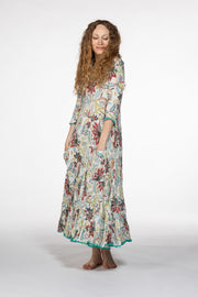 Ruby Sun Dress Hand Block Printed Pure Cotton