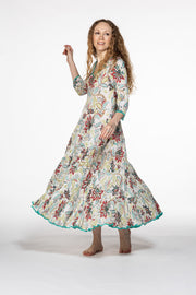 Ruby Sun Dress Hand Block Printed Pure Cotton