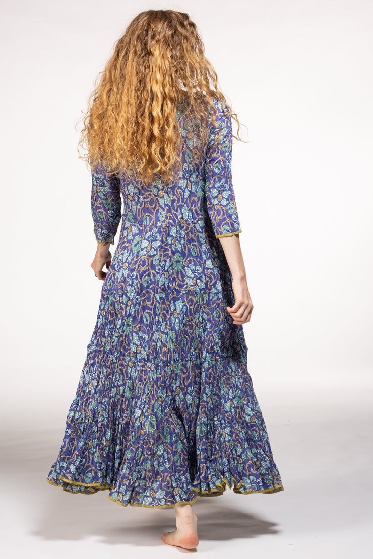 Ruby Sun Dress Hand Block Printed Pure Cotton