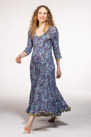 Ruby Sun Dress Hand Block Printed Pure Cotton