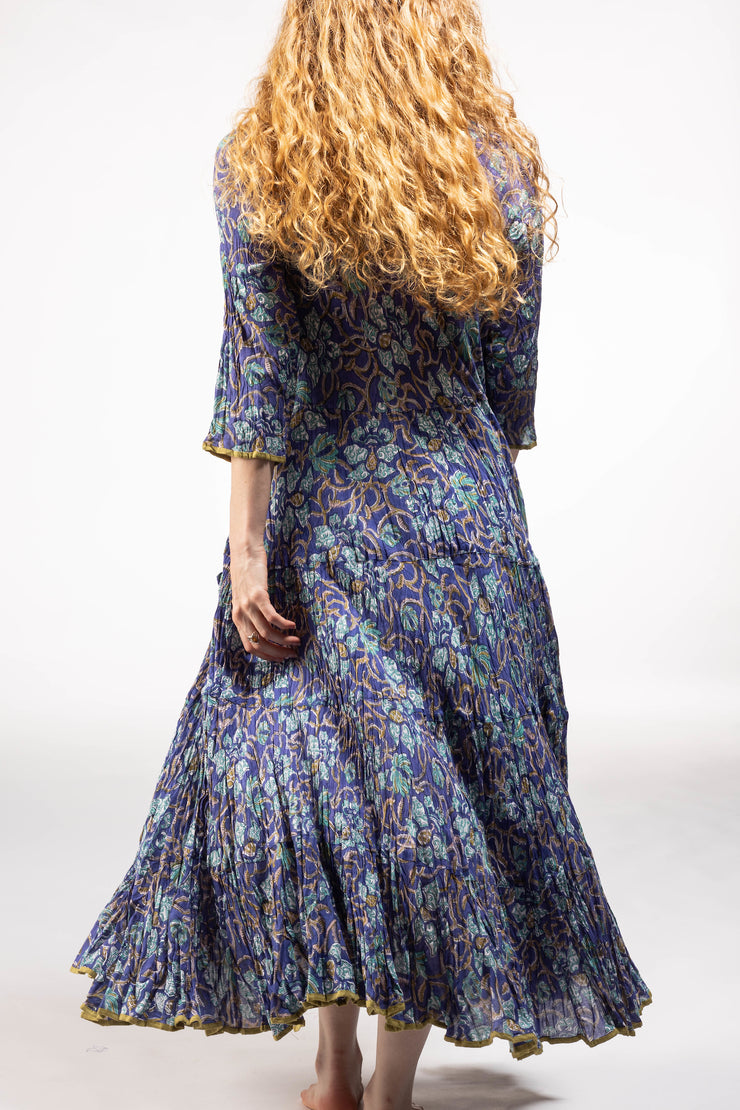 Ruby Sun Dress Hand Block Printed Pure Cotton