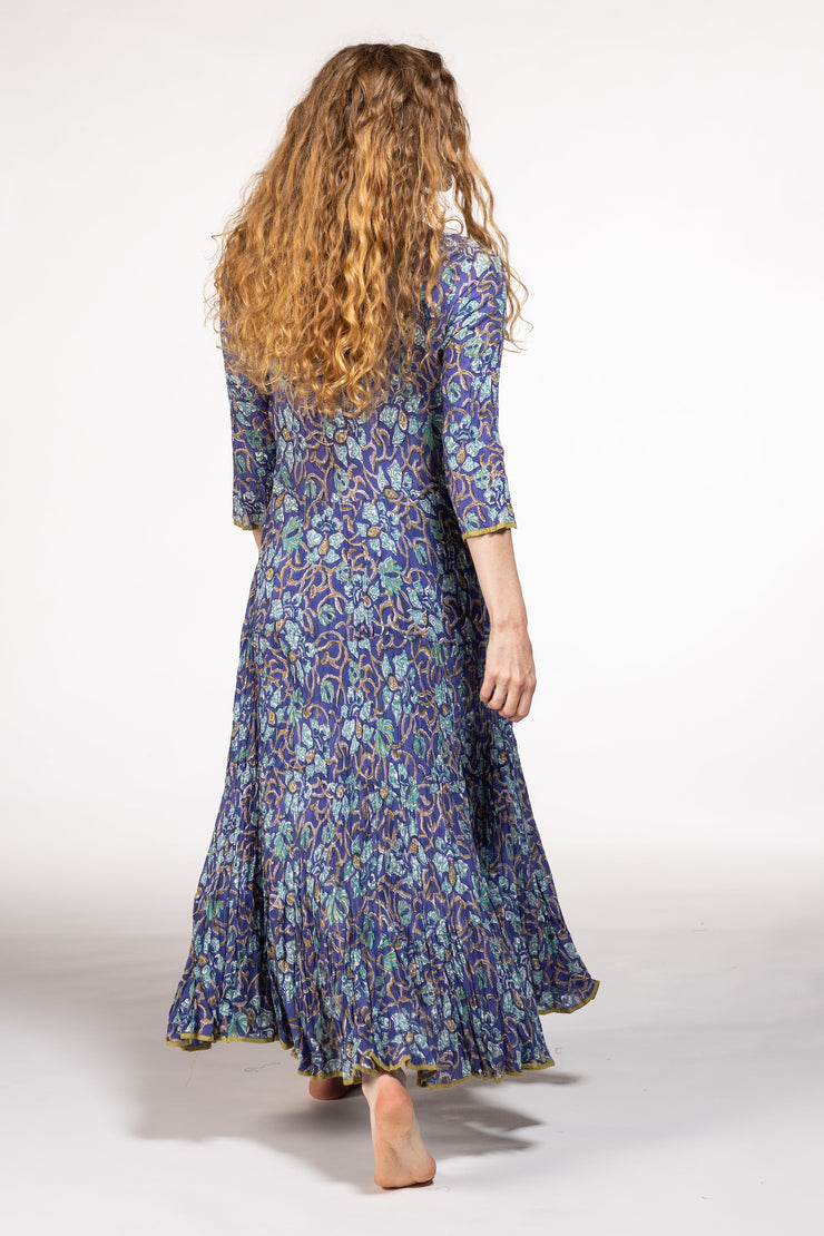 Ruby Sun Dress Hand Block Printed Pure Cotton