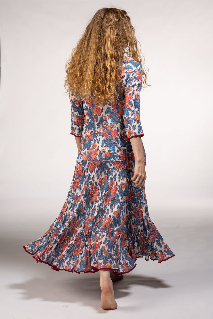 Ruby Sun Dress Hand Block Printed Pure Cotton