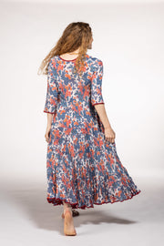 Ruby Sun Dress Hand Block Printed Pure Cotton