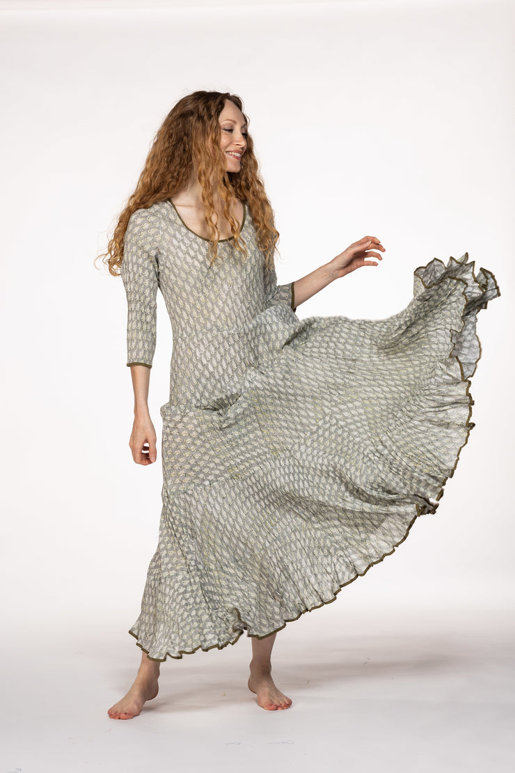 Ruby Sun Dress Hand Block Printed Pure Cotton