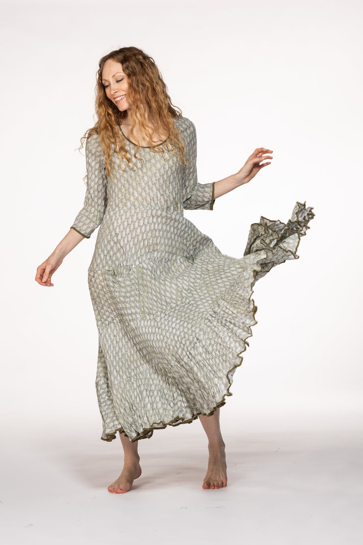 Ruby Sun Dress Hand Block Printed Pure Cotton