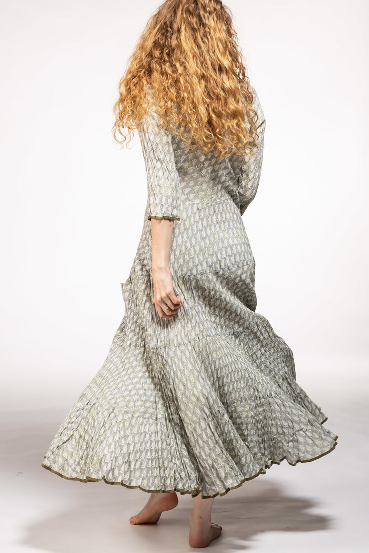 Ruby Sun Dress Hand Block Printed Pure Cotton