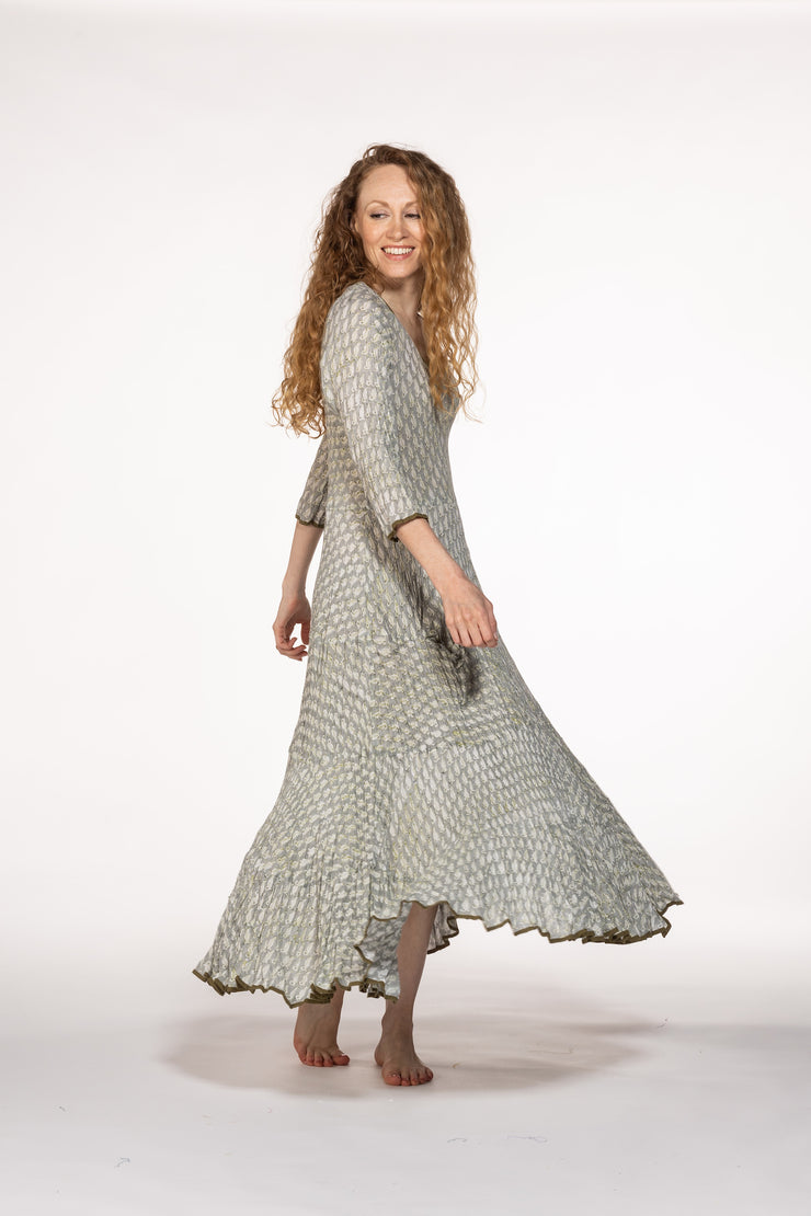 Ruby Sun Dress Hand Block Printed Pure Cotton