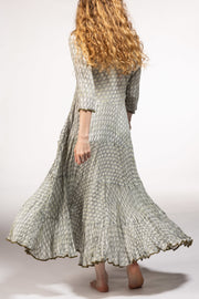 Ruby Sun Dress Hand Block Printed Pure Cotton