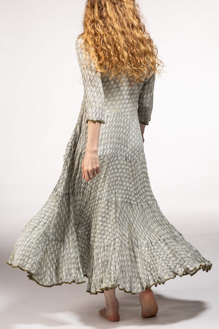 Ruby Sun Dress Hand Block Printed Pure Cotton