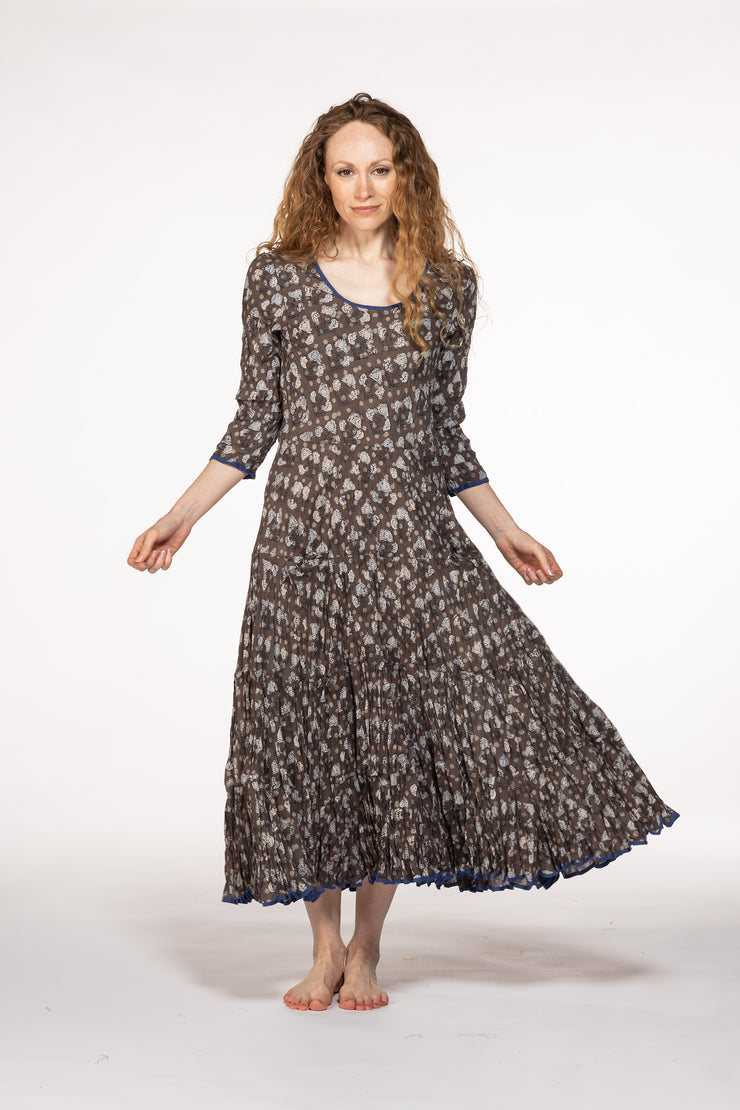 Ruby Sun Dress Hand Block Printed Pure Cotton