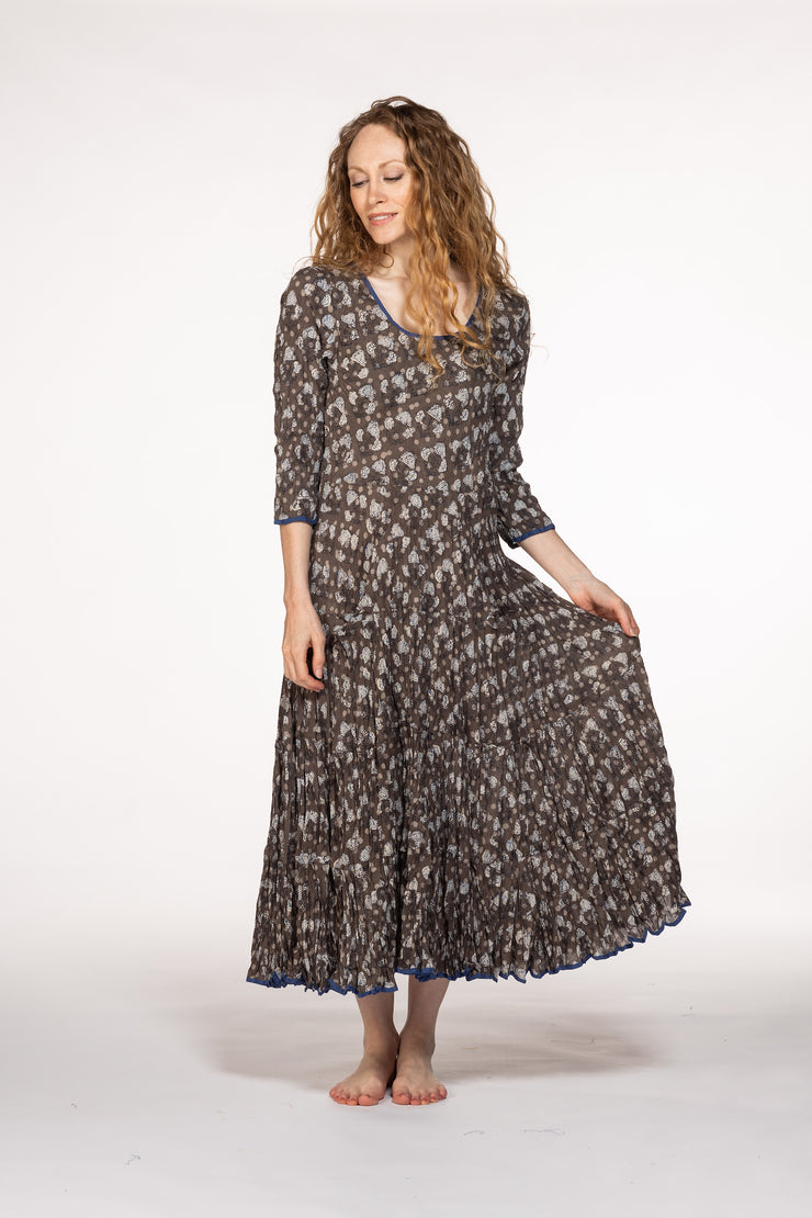 Ruby Sun Dress Hand Block Printed Pure Cotton