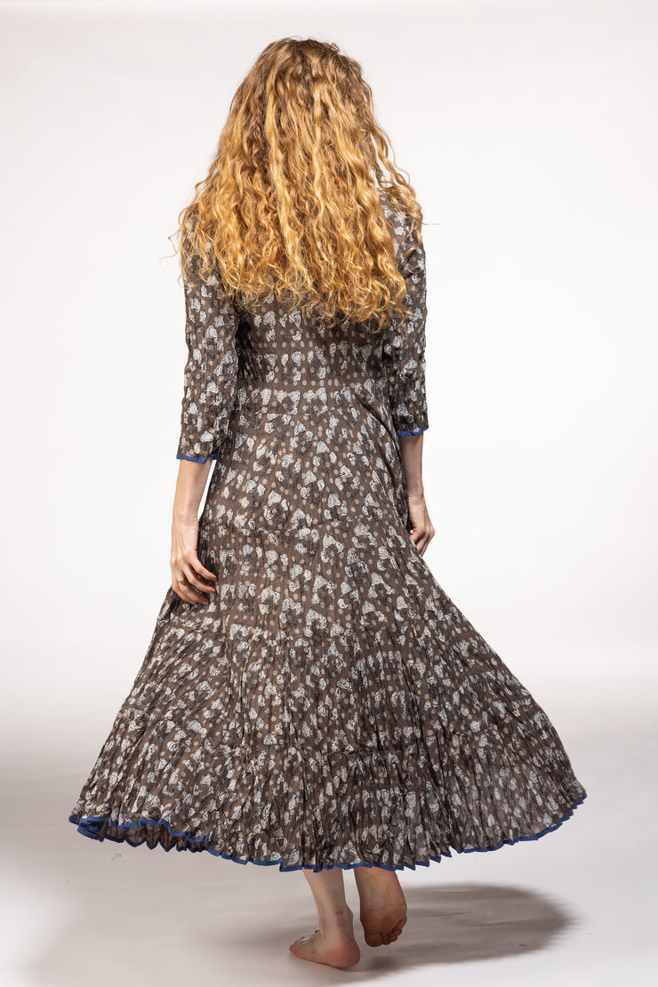Ruby Sun Dress Hand Block Printed Pure Cotton