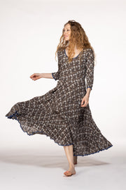 Ruby Sun Dress Hand Block Printed Pure Cotton