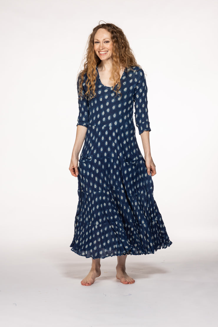 Ruby Sun Dress Hand Block Printed Pure Cotton