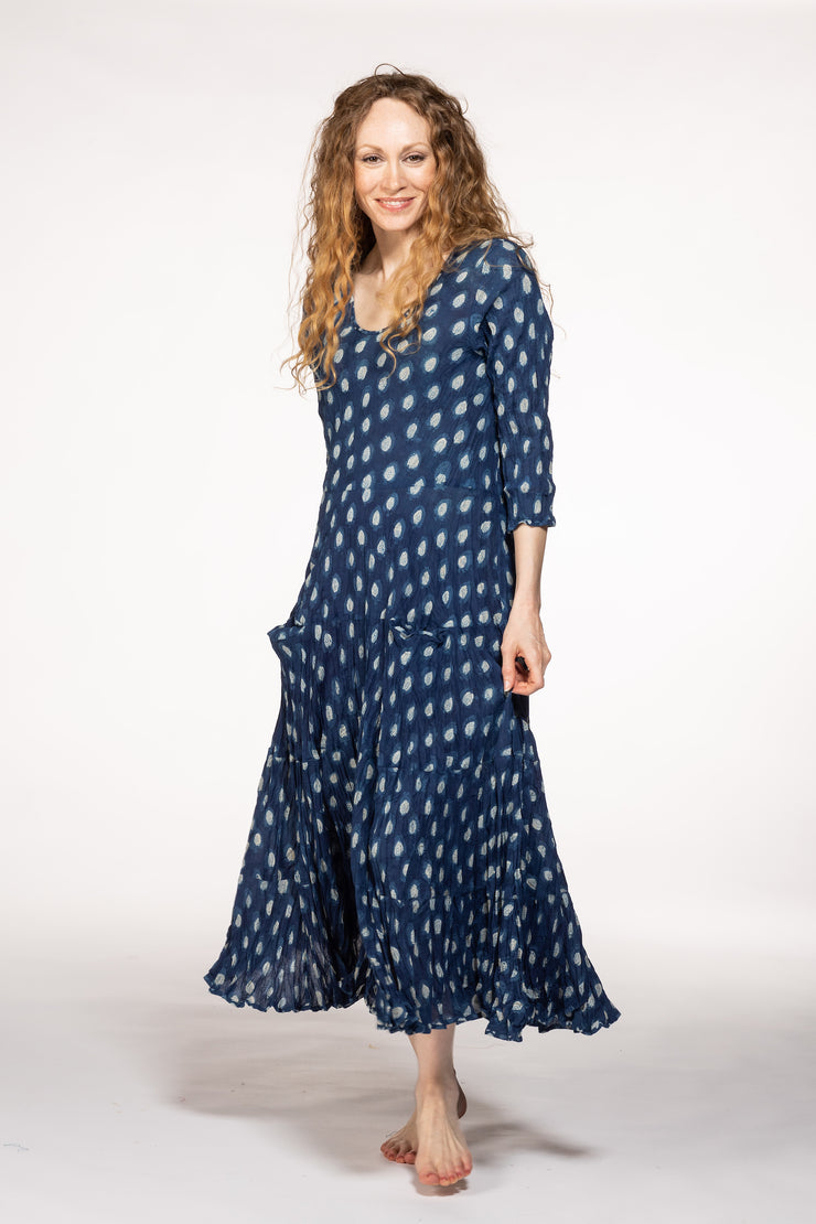Ruby Sun Dress Hand Block Printed Pure Cotton