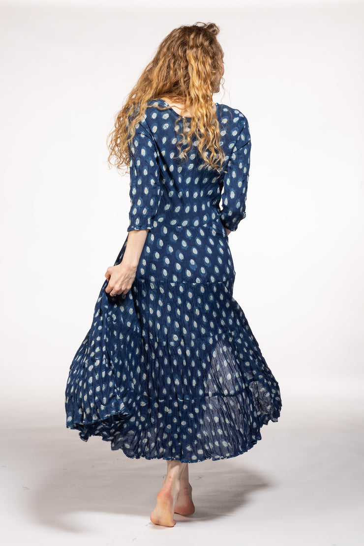 Ruby Sun Dress Hand Block Printed Pure Cotton