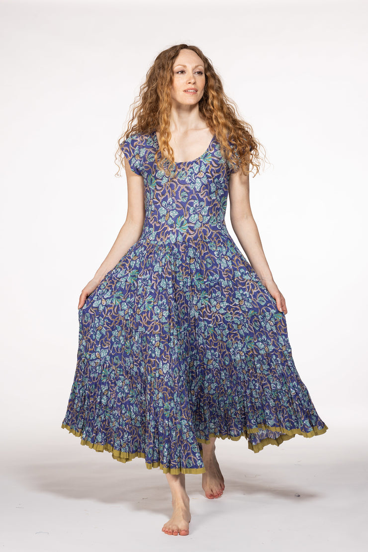 Amber Dress Hand Block Printed Pure Cotton SS24