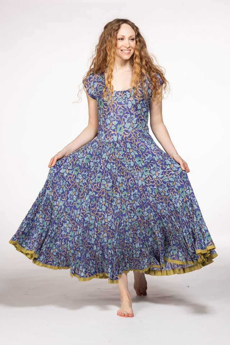 Amber Dress Hand Block Printed Pure Cotton SS24