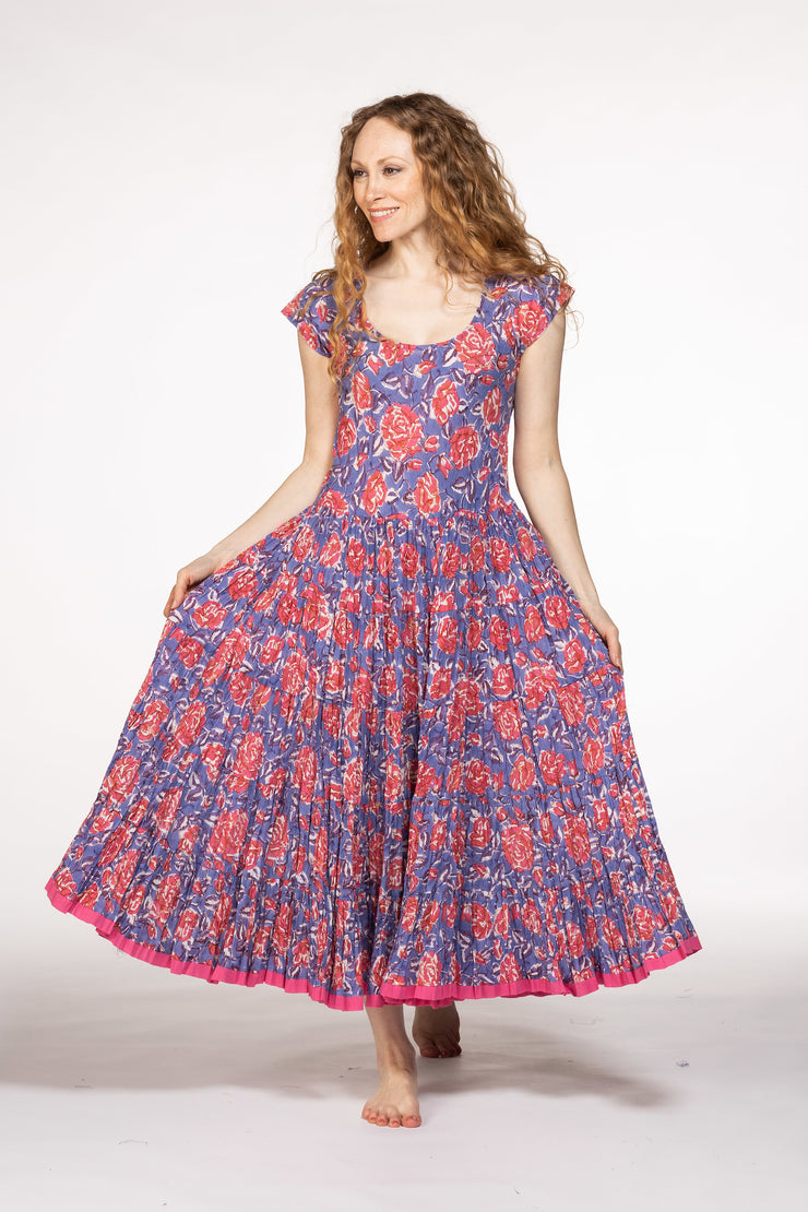 Amber Dress Hand Block Printed Pure Cotton SS24