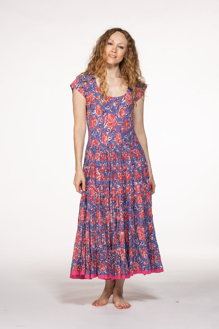 Amber Dress Hand Block Printed Pure Cotton SS24