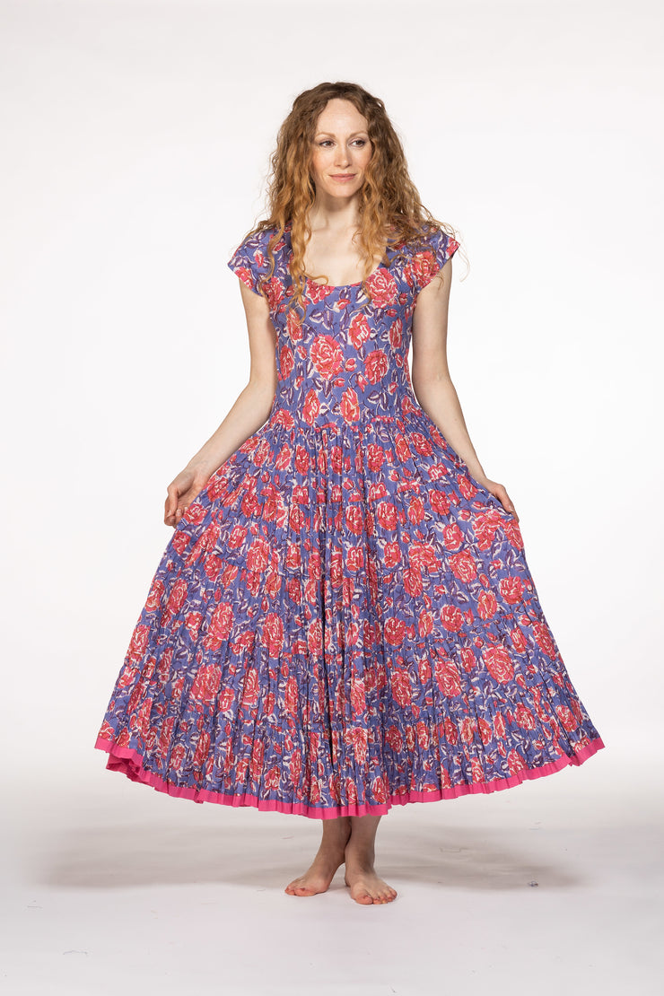 Amber Dress Hand Block Printed Pure Cotton SS24