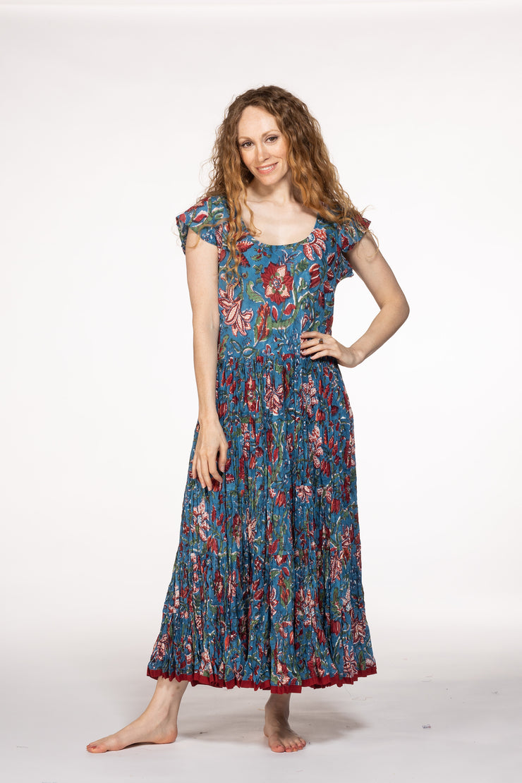 Amber Dress Hand Block Printed Pure Cotton SS24
