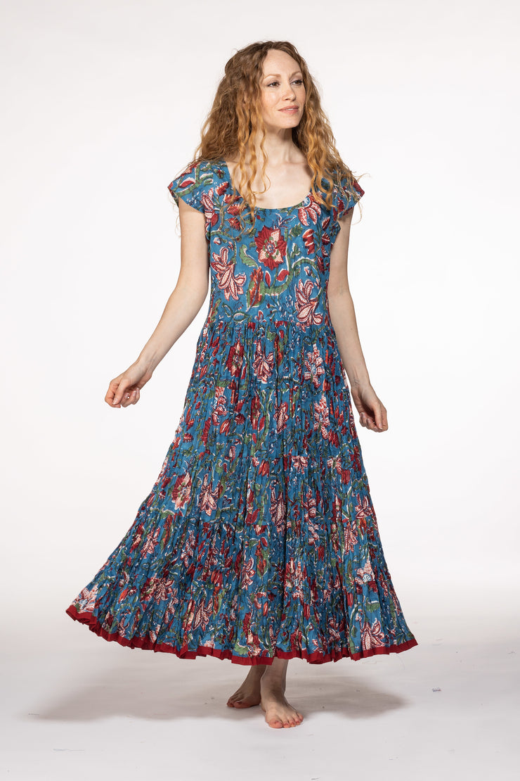 Amber Dress Hand Block Printed Pure Cotton SS24