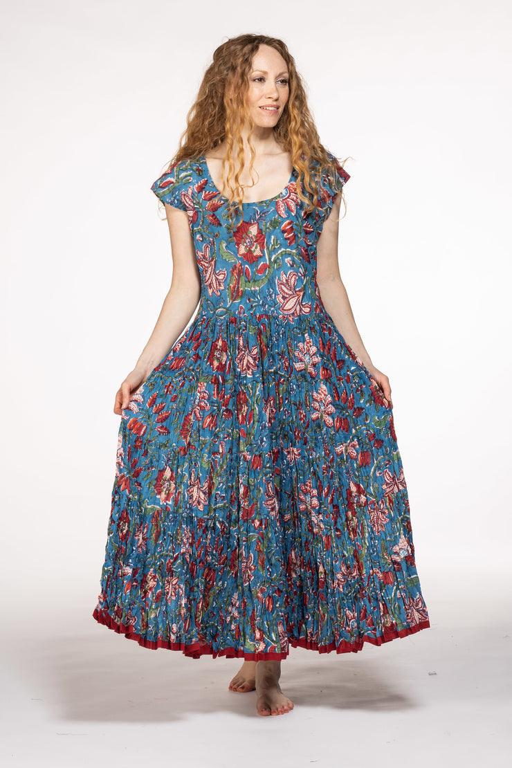 Amber Dress Hand Block Printed Pure Cotton SS24