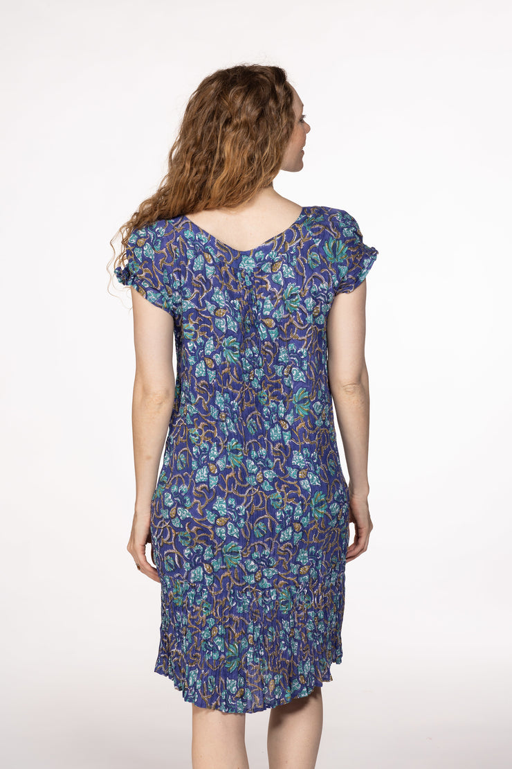 New Maya Pocket Dress Hand Block Printed In Pure Cotton SS24