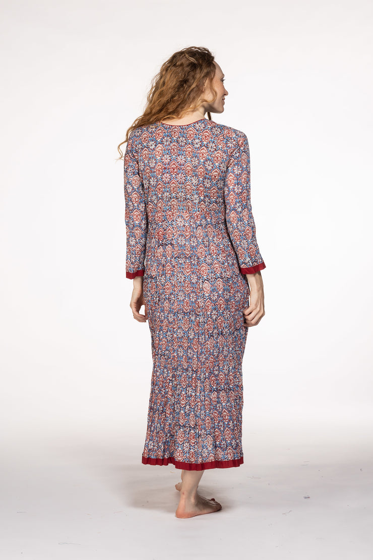 New Anju Panel Dress Hand Block Printed in Pure Cotton  SS24