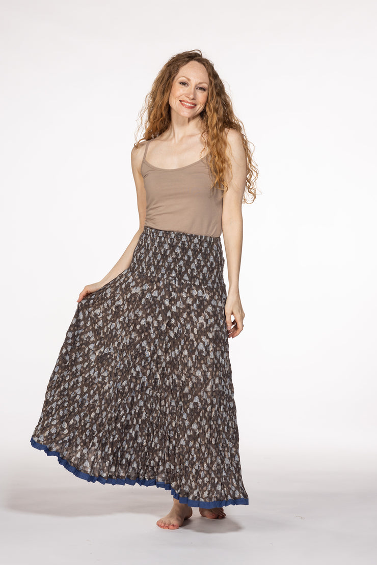 New 50 Panel Skirt in Pure Hand Block Printed Cotton SS24