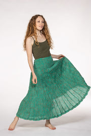 New 50 Panel Skirt in Pure Hand Block Printed Cotton SS24