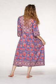 New Prem Pocket  Dress Hand Block Printed in Pure Cotton SS24