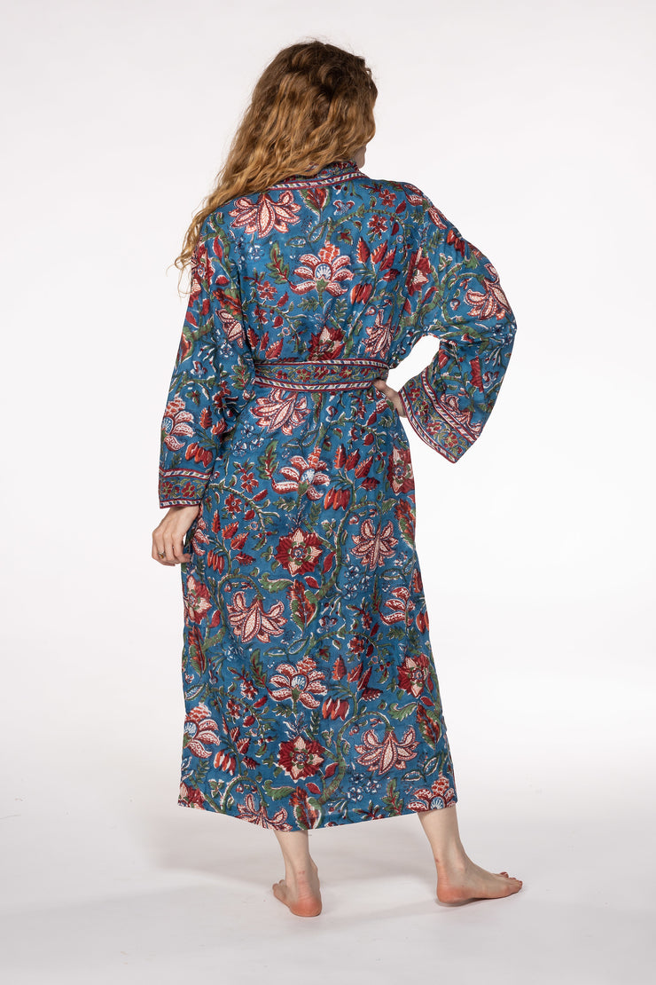 New Dressing Gown Hand Block Printed Cotton SS24