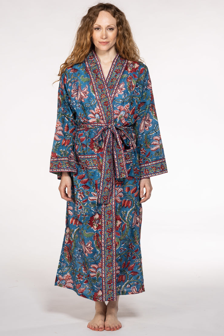 New Dressing Gown Hand Block Printed Cotton SS24