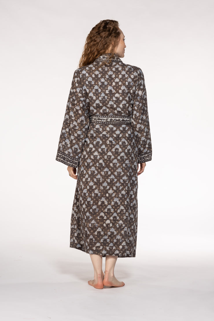 New Dressing Gown Hand Block Printed Cotton SS24