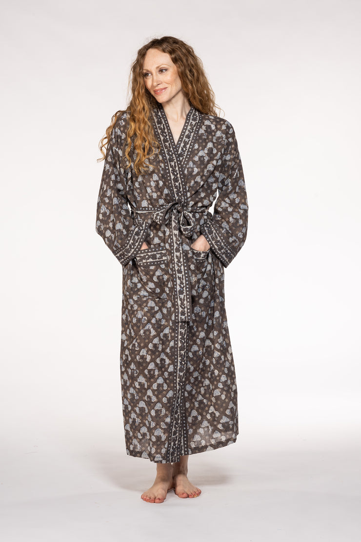 New Dressing Gown Hand Block Printed Cotton SS24